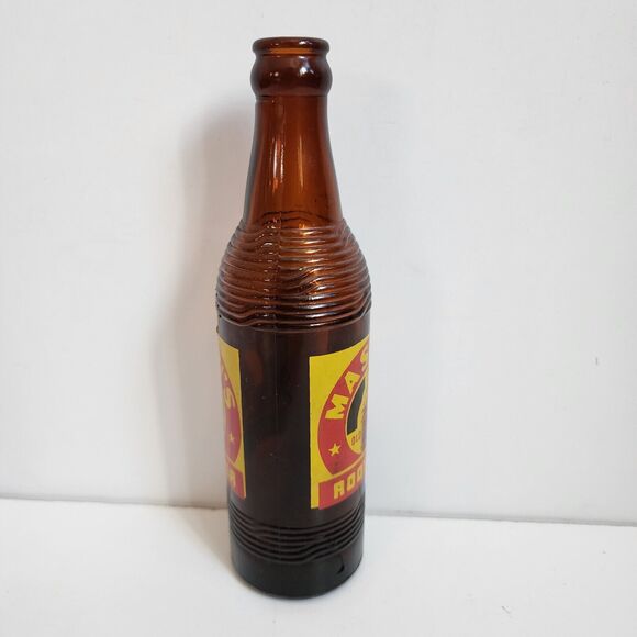 Mason's Root Beer Bottle Brown Glass Soda Pop 10 fl oz Vintage - Picture 2 of 9